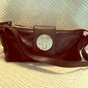 Kate Spade black leather evening bag